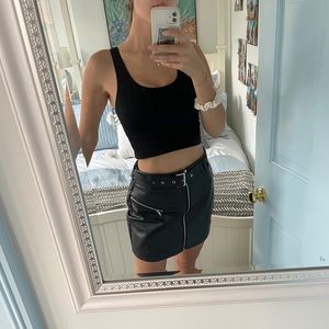 Leather Mini Skirt